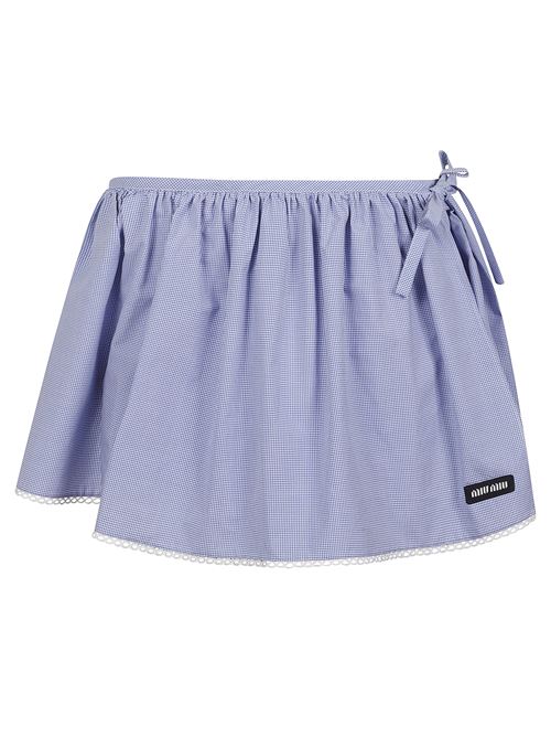 Miniskirt with logo MIU MIU | MG2625187GF0AZ1